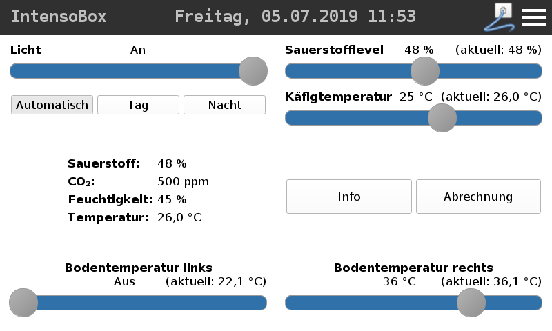 Intensobox Touchscreen Display